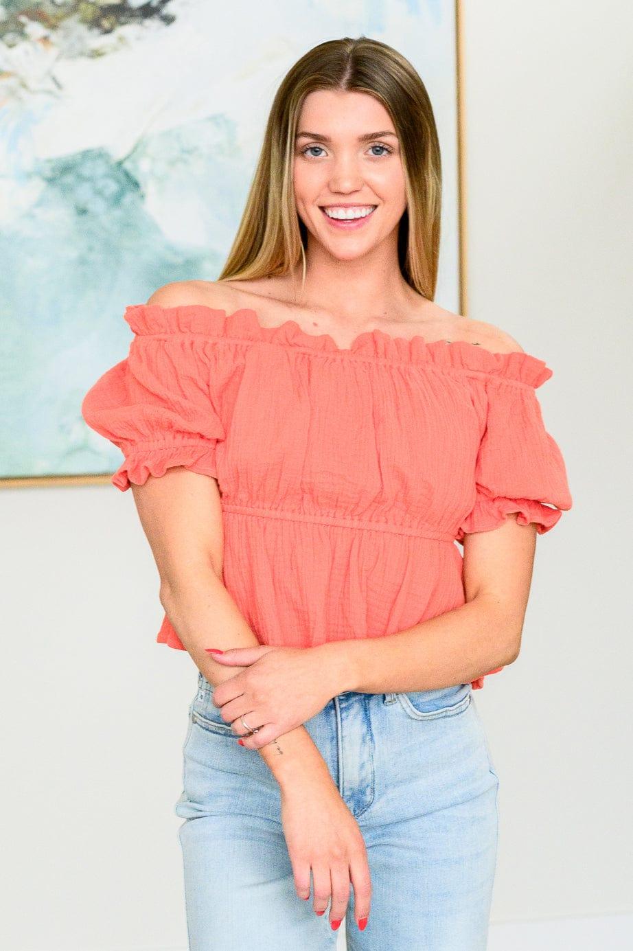 Don't Be Shy Off the Shoulder Blouse Tops