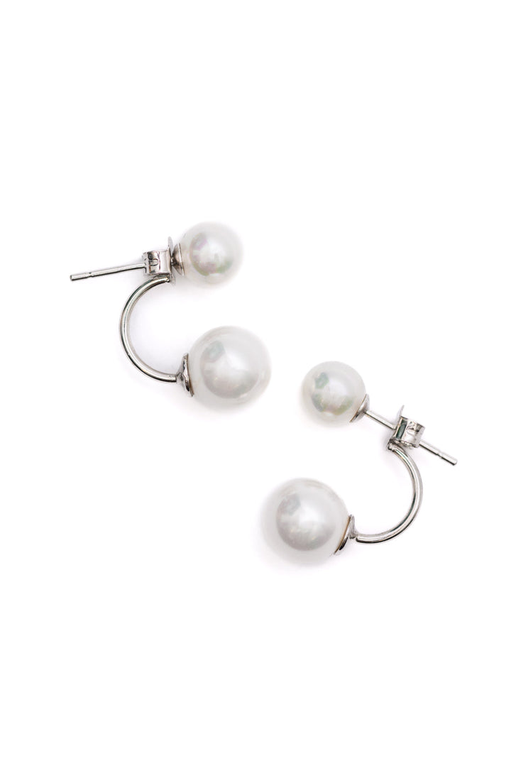 Double Pearl Stud Earrings Accessories