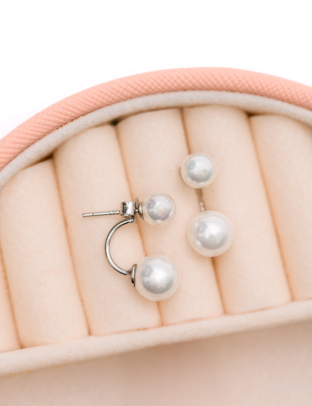 Double Pearl Stud Earrings Accessories