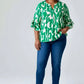 Gigio USA Ruffled Bell Sleeve Blouse Plus Size - DAVERRI FASHIONS
