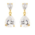18k Gold Plated Double Pear Drop Earrings Earrings