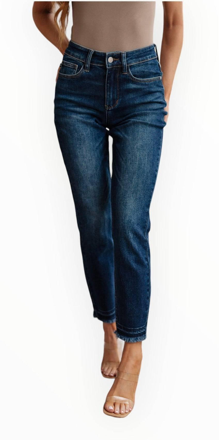 Judy Blue High Rise Release Hem Jeans Jeans