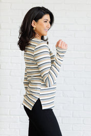 White Birch Striped Knit Top | Knit Tops Daverri Fashions