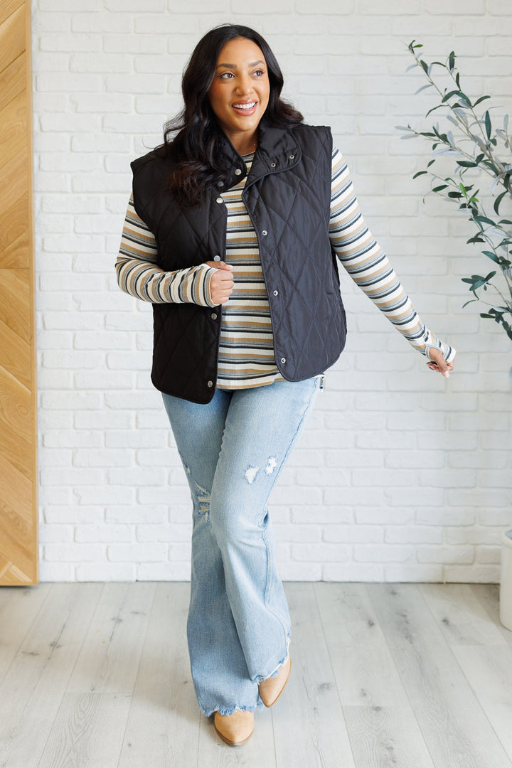 White Birch Striped Knit Top
