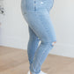 Judy Blue Eloise Mid Rise Control Top Distressed Skinny Jeans Jeans