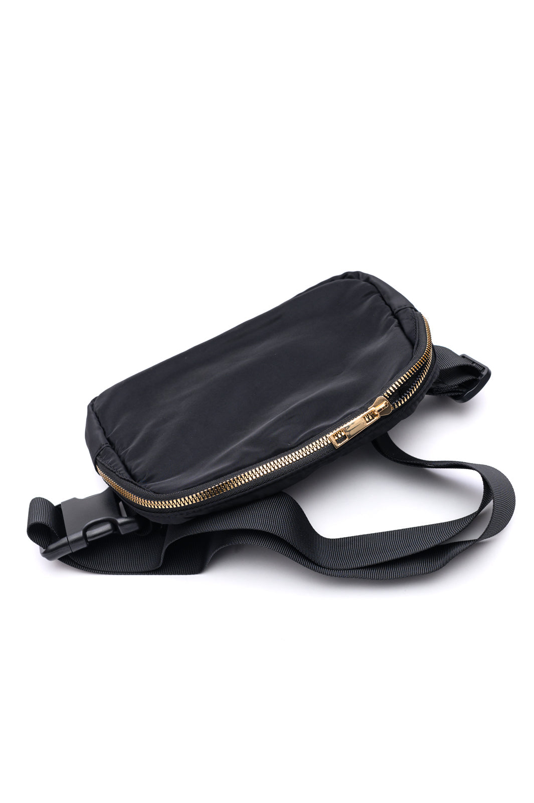 Everywhere I Go Crossbody Belt Bag in Black Handbags