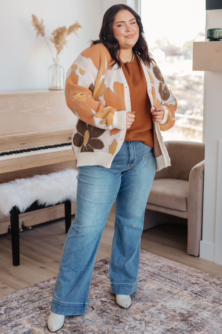 Lotta Love Knitted Sweater Top in Rust | Tops Daverri Fashions