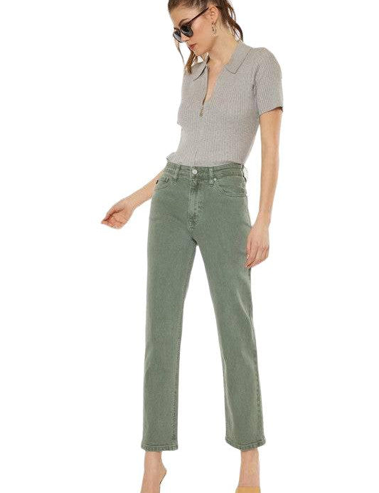 Kancan Olive Ultra High Rise Straight Jeans OLIVE Jeans