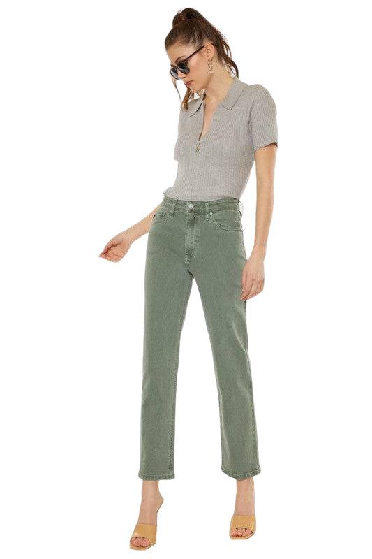 Kancan Olive Ultra High Rise Straight Jeans OLIVE Jeans