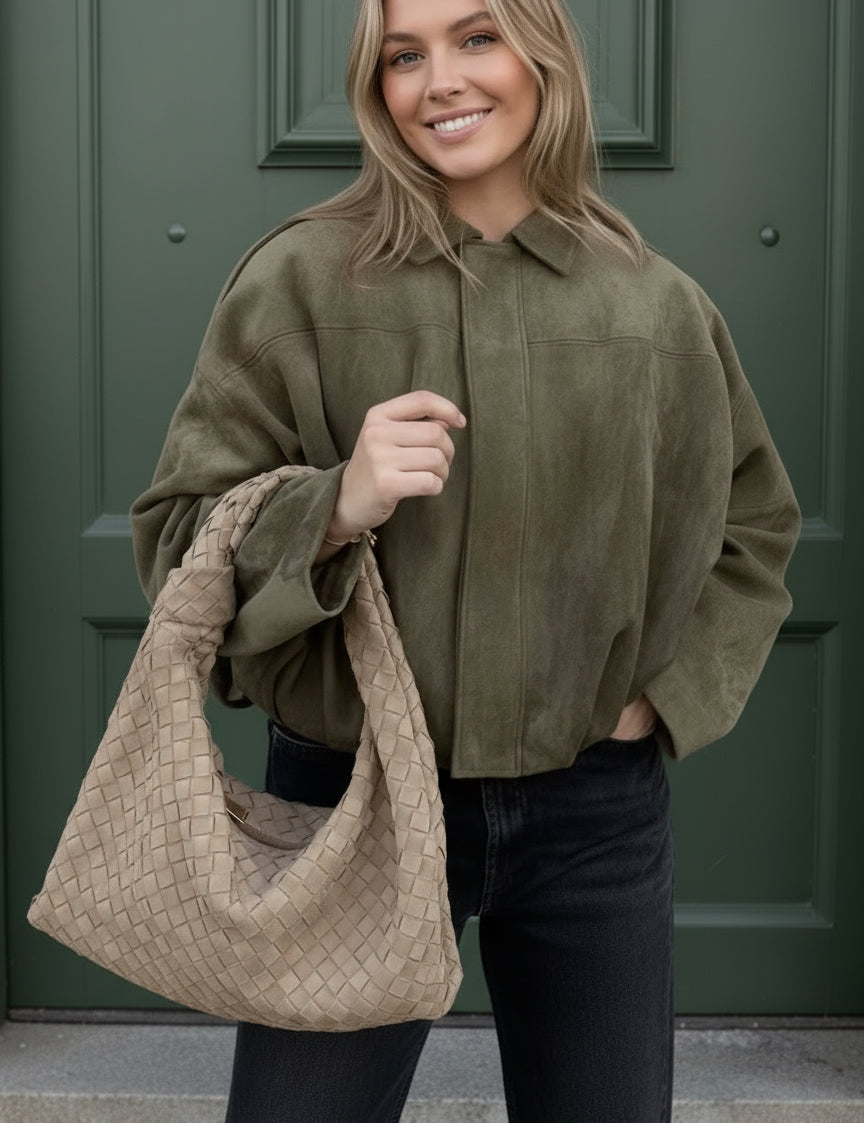 Zip Up Oversized Jacket | Jackets Daverri Fashions