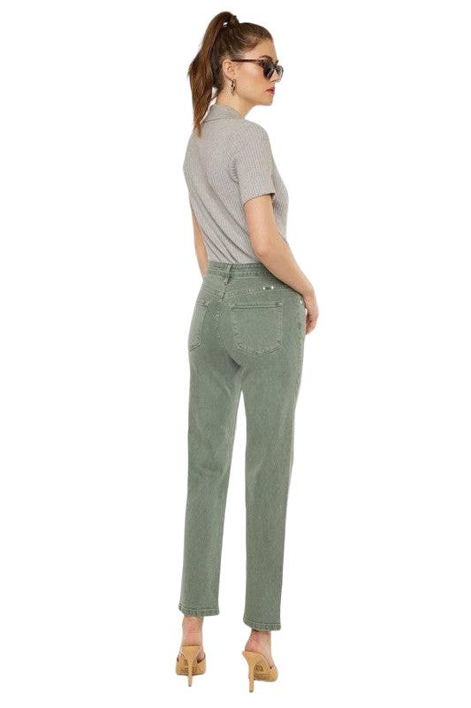 Kancan Olive Ultra High Rise Straight Jeans Jeans