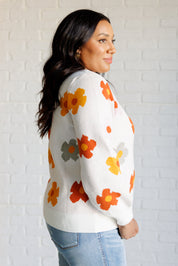 Falling Flowers Floral Sweater | Tops Daverri Fashions