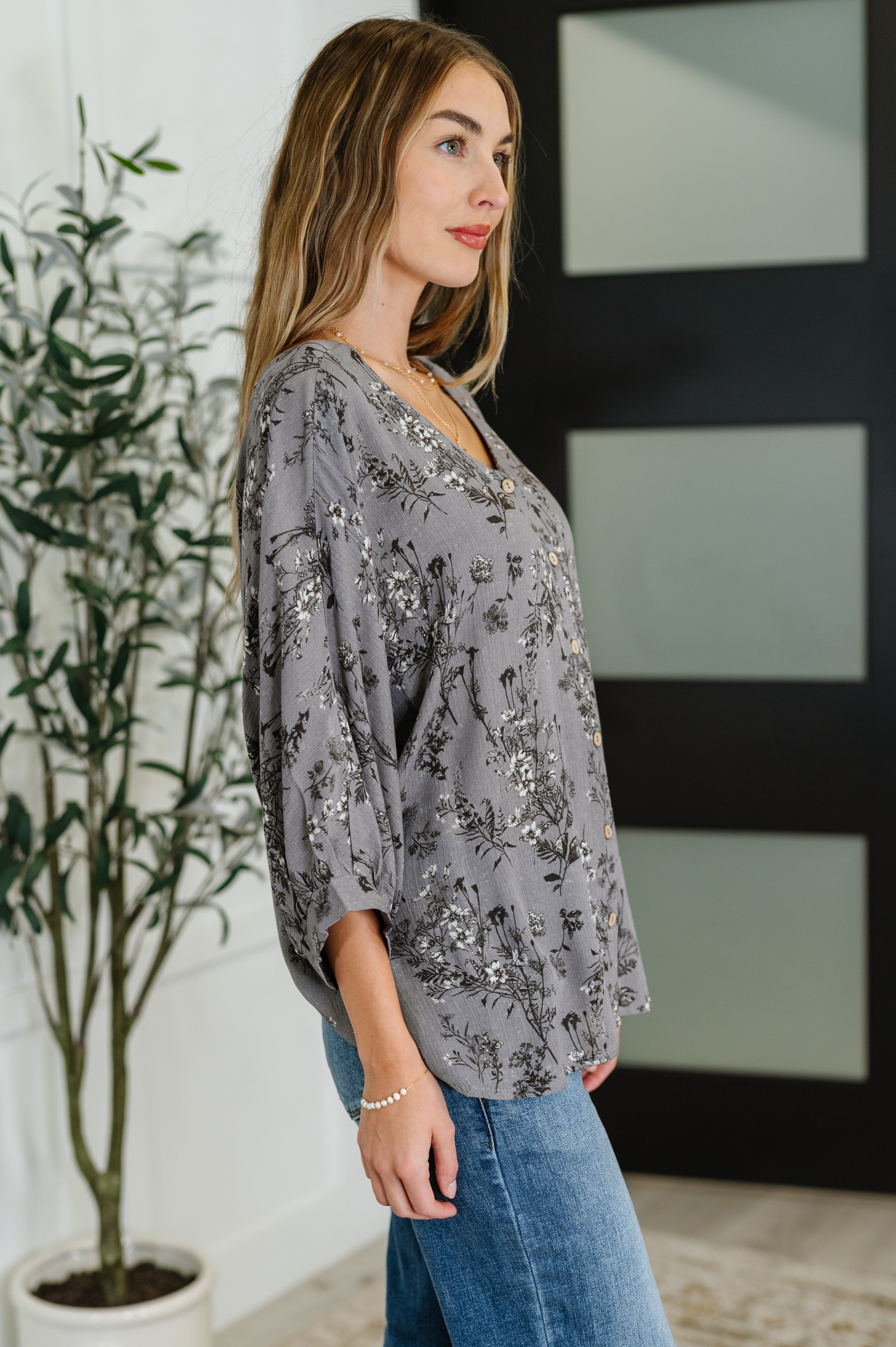 Falling in Deep Crinkle Woven Blouse Dune Grey | Womens Daverri Fashions