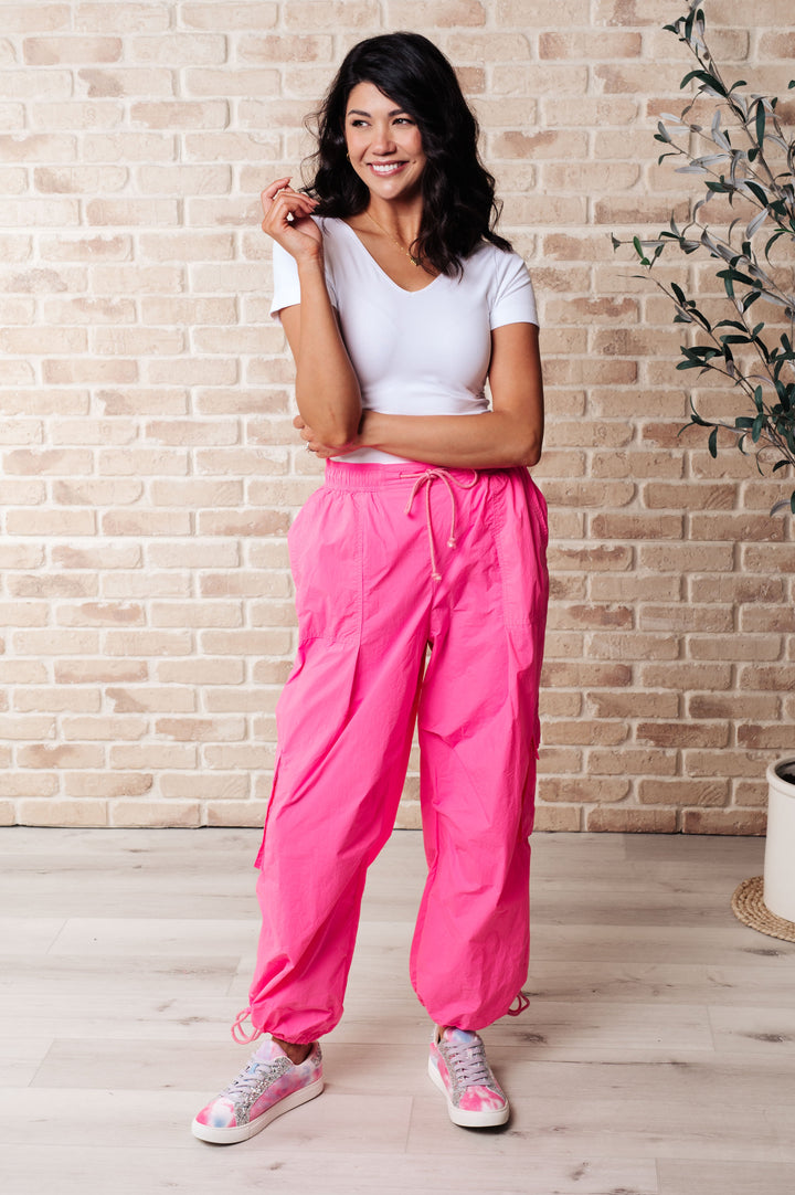 Jodifl Pink Windbreaker Cargo Pants Lounge Pants