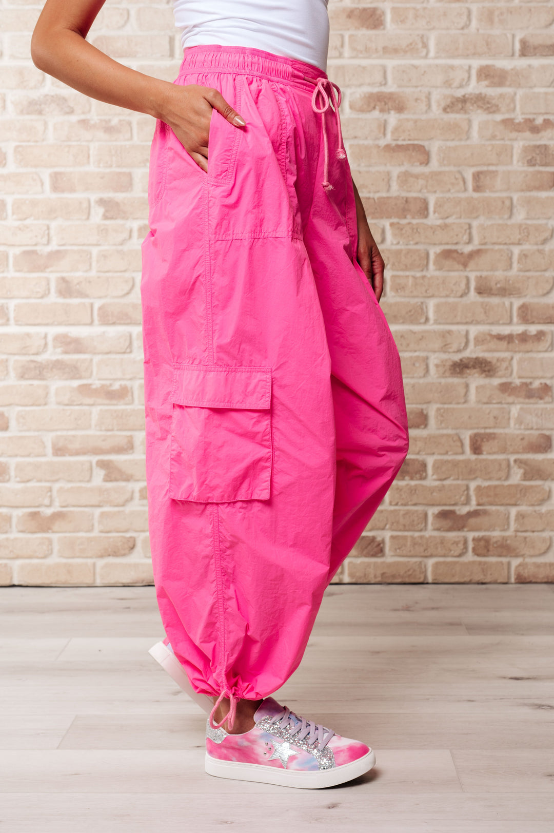 Jodifl Pink Windbreaker Cargo Pants Lounge Pants