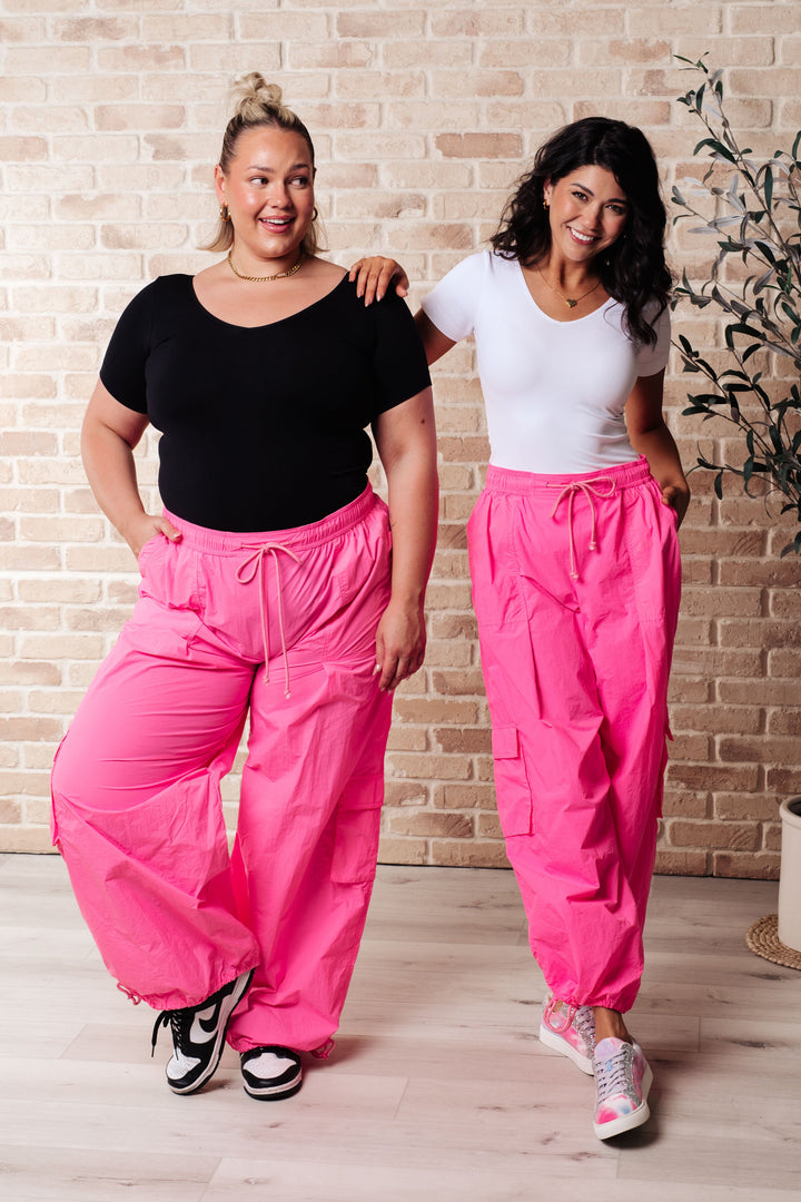 Jodifl Pink Windbreaker Cargo Pants Lounge Pants