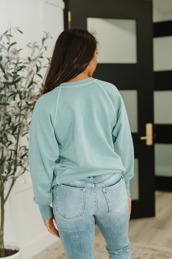 For the Experience Relaxed Pullover in Ash Blue | Womens Daverri Fashions