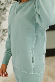 For the Experience Relaxed Pullover in Ash Blue | Womens Daverri Fashions