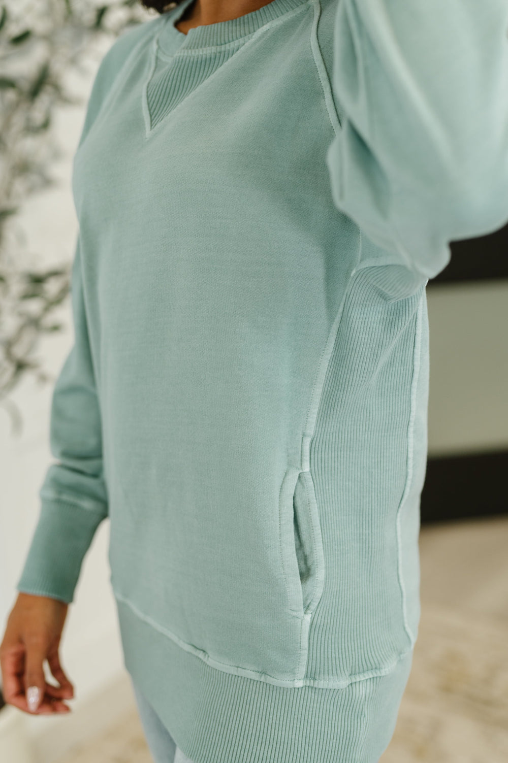 For the Experience Relaxed Pullover in Ash Blue | Womens Daverri Fashions