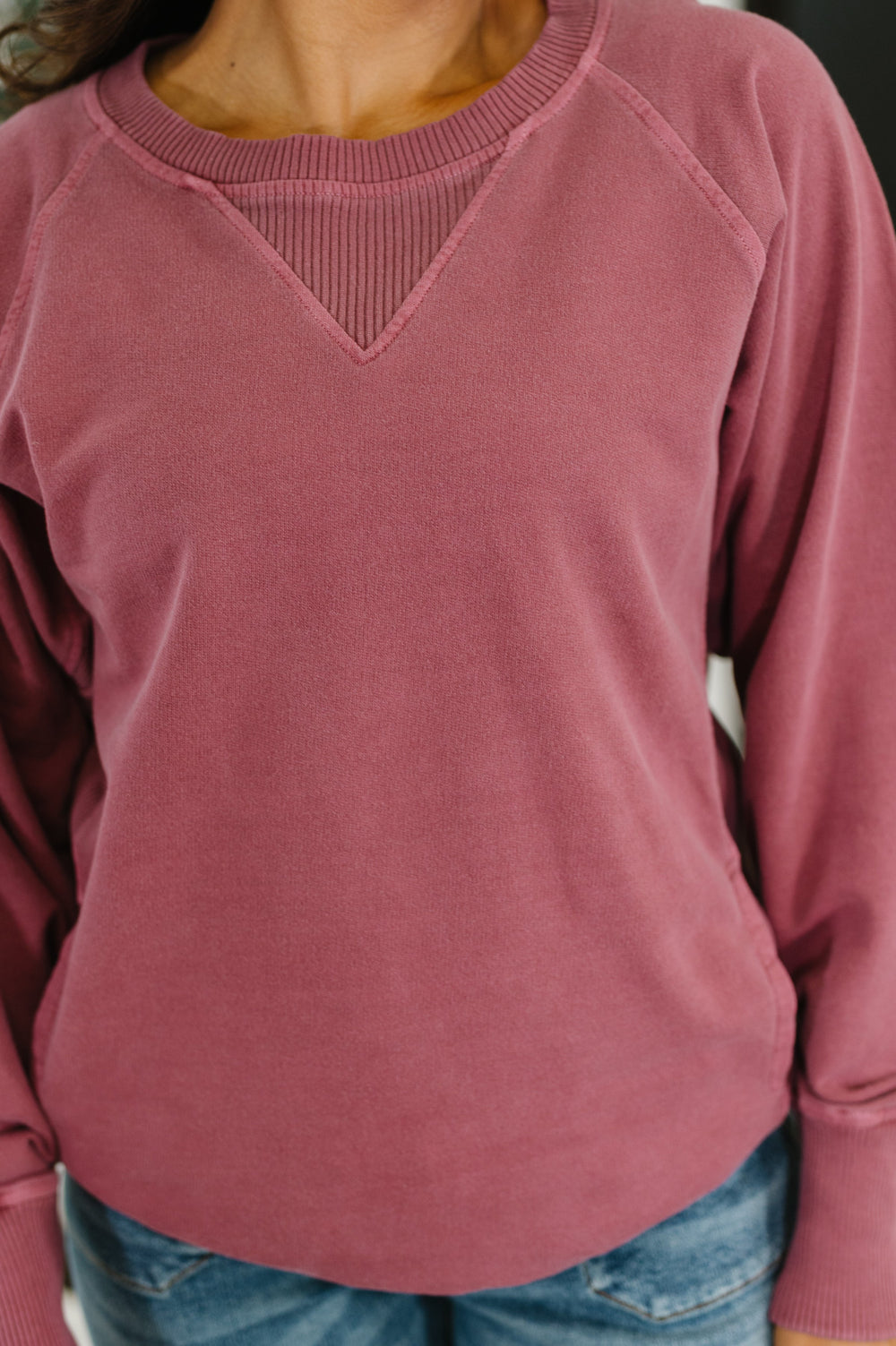 For the Experience Relaxed Pullover in Cabernet | Womens Daverri Fashions