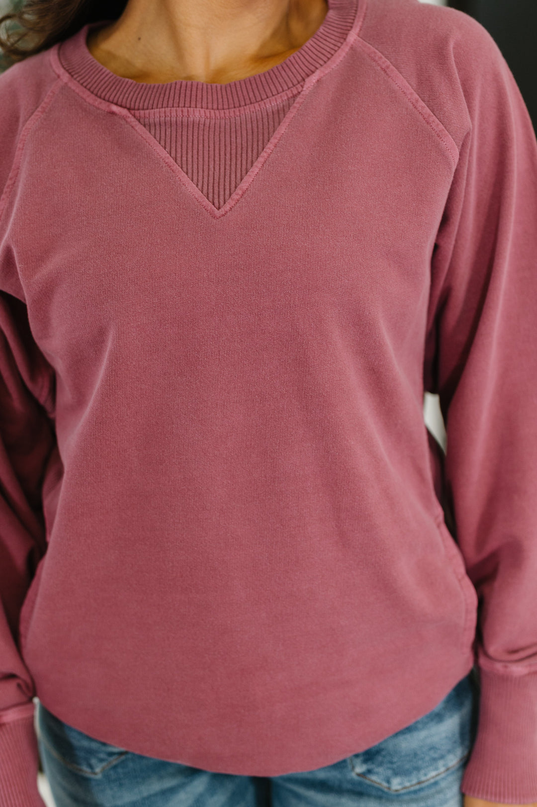 For the Experience Relaxed Pullover in Cabernet | Womens Daverri Fashions