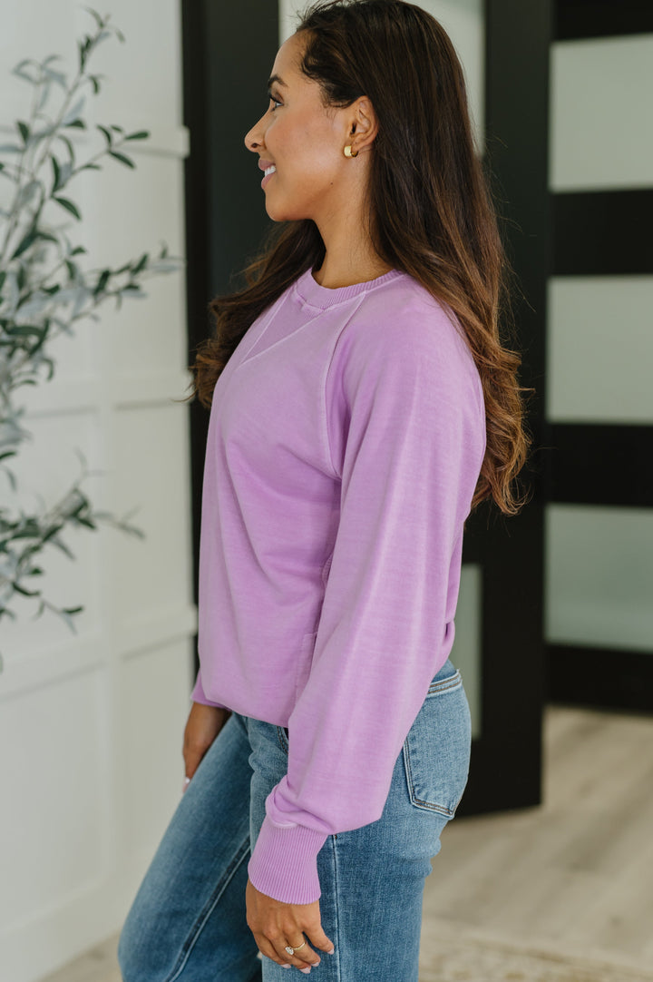 For the Experience Relaxed Pullover in Lavender | Womens Daverri Fashions