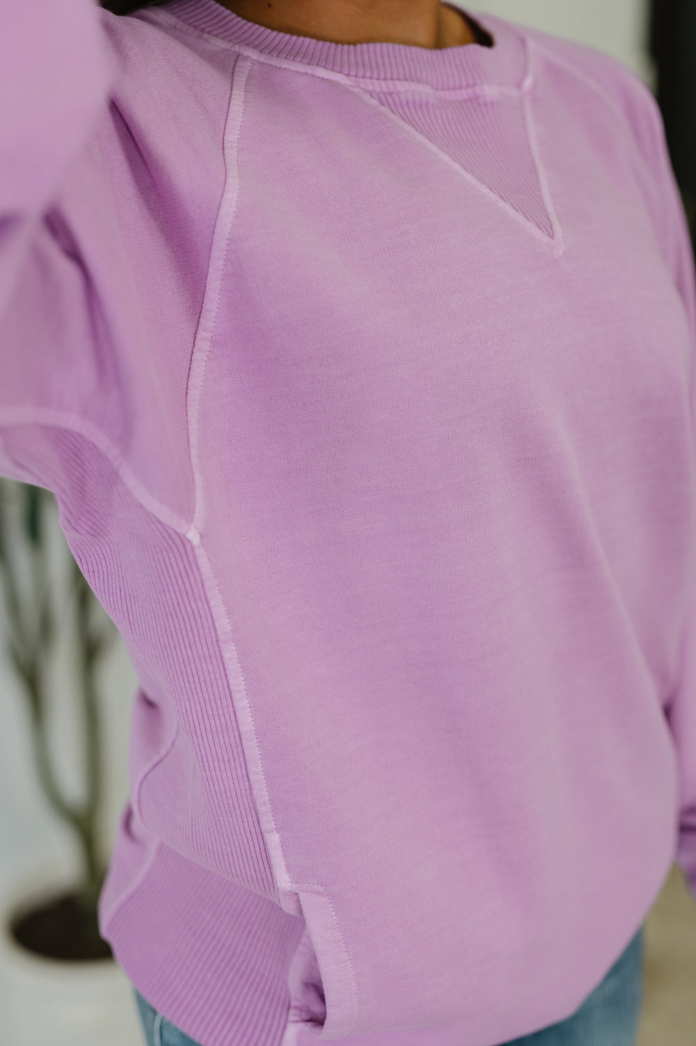 For the Experience Relaxed Pullover in Lavender | Womens Daverri Fashions