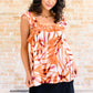 Andree by Unit Embroidered Rust Top Tops