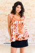 Andree by Unit Embroidered Rust Top Tops