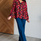 Francophile Ruffle Detail Button Up floral print blouse