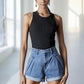 Super High Rise Denim Shorts Shorts