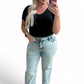 Plus High Waist Mineral Wash Wide Leg Judy Blue Jeans Jeans