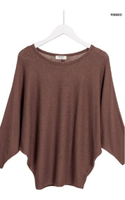 Zenana Plus Batwing Sleeve Knit Top | Shirts & Tops Daverri Fashions