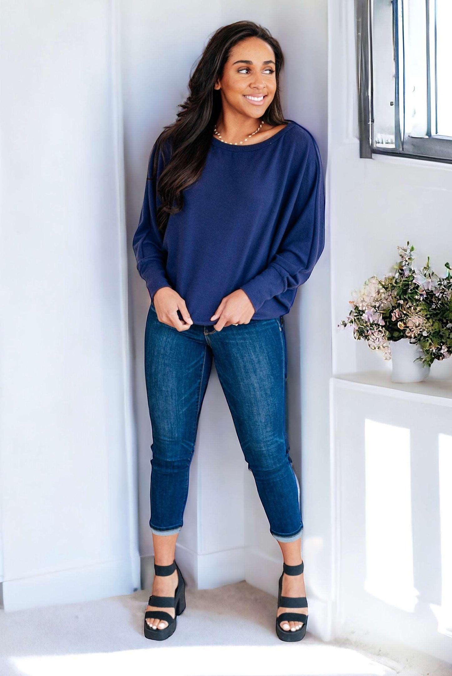 Casually Comfy Batwing Top Shirts & Tops