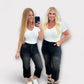 Ryan High Rise Button Fly Wide Leg Crop Jeans Jeans