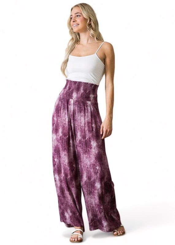 High Waist Wide Leg Pants with Pockets Pants