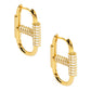 Pavé Mariner Link Hoop Earrings Gold Earrings