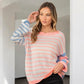 Striped Dropped Shoulder Sweater Sweaters