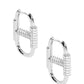 Pavé Mariner Link Hoop Earrings Earrings