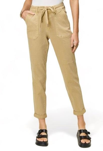 Plus Size High Waist Rolled Ankle Jeans Khaki Jeans