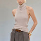 Daverri Backless Turtleneck Sweater Tank