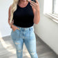 Judy Blue High Rise Patch Pocket Distressed Boyfriend Jeans Jeans