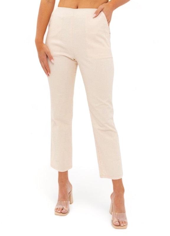 High-Waisted Ankle Crop Pants Pants