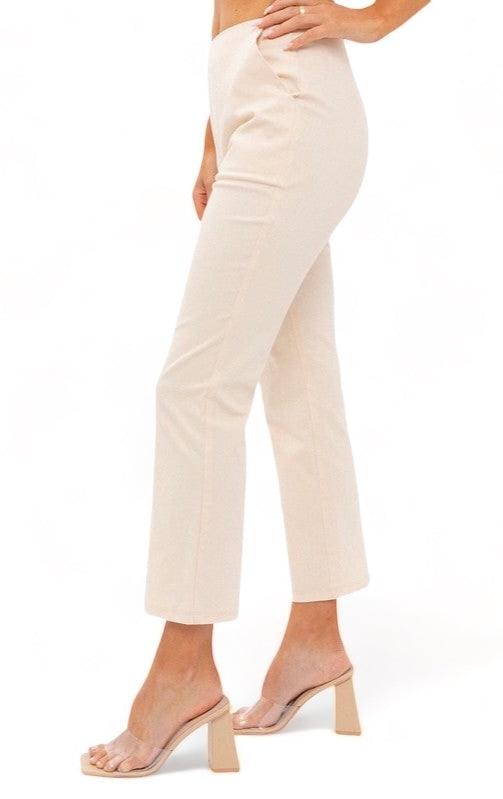 High-Waisted Ankle Crop Pants Pants