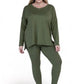 Zenana Plus Size Buttery Soft Loungewear Set Pants Sets