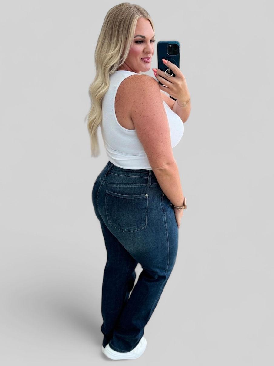 Muriel Mid Rise Control Top Classic Straight Jeans Jeans