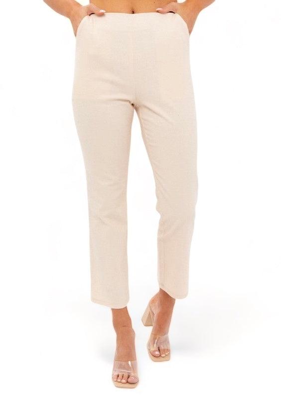 High-Waisted Ankle Crop Pants Pants