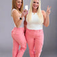 Judy Blue Pink High Rise Cargo Jeans Pink Jeans