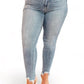 Mid Rise Distressed Ankle Judy Blue Skinny Jeans Medium Wash Jeans