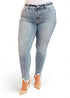 Mid Rise Distressed Ankle Judy Blue Skinny Jeans Medium Wash Jeans